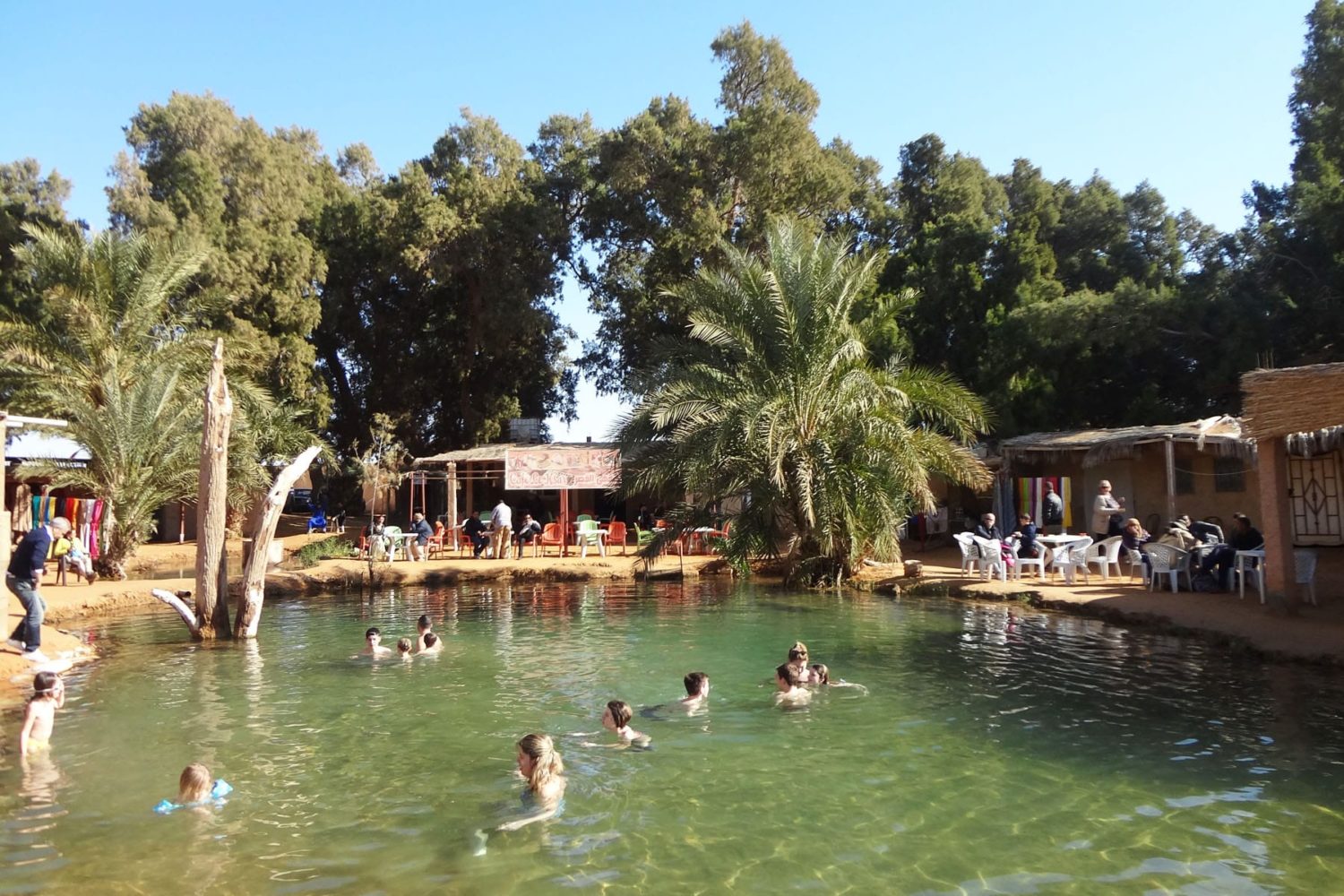 Ksar Ghilane Oasis Tunisia then overnight in the desert