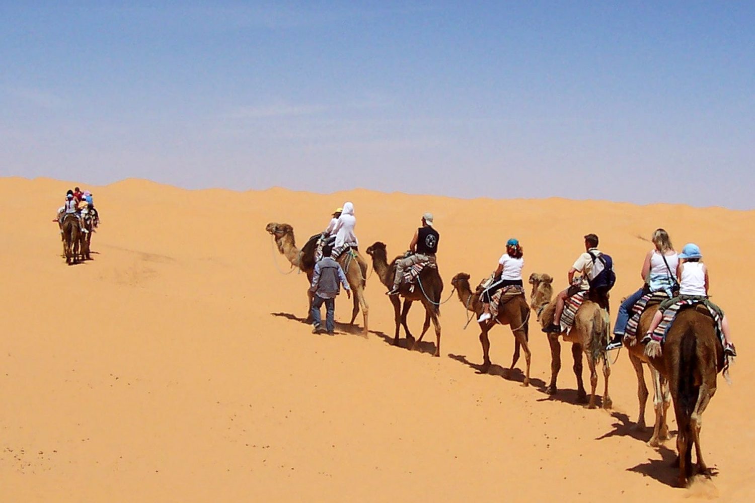 Camel ride from Tembaine to Sahara Houidhat Lake