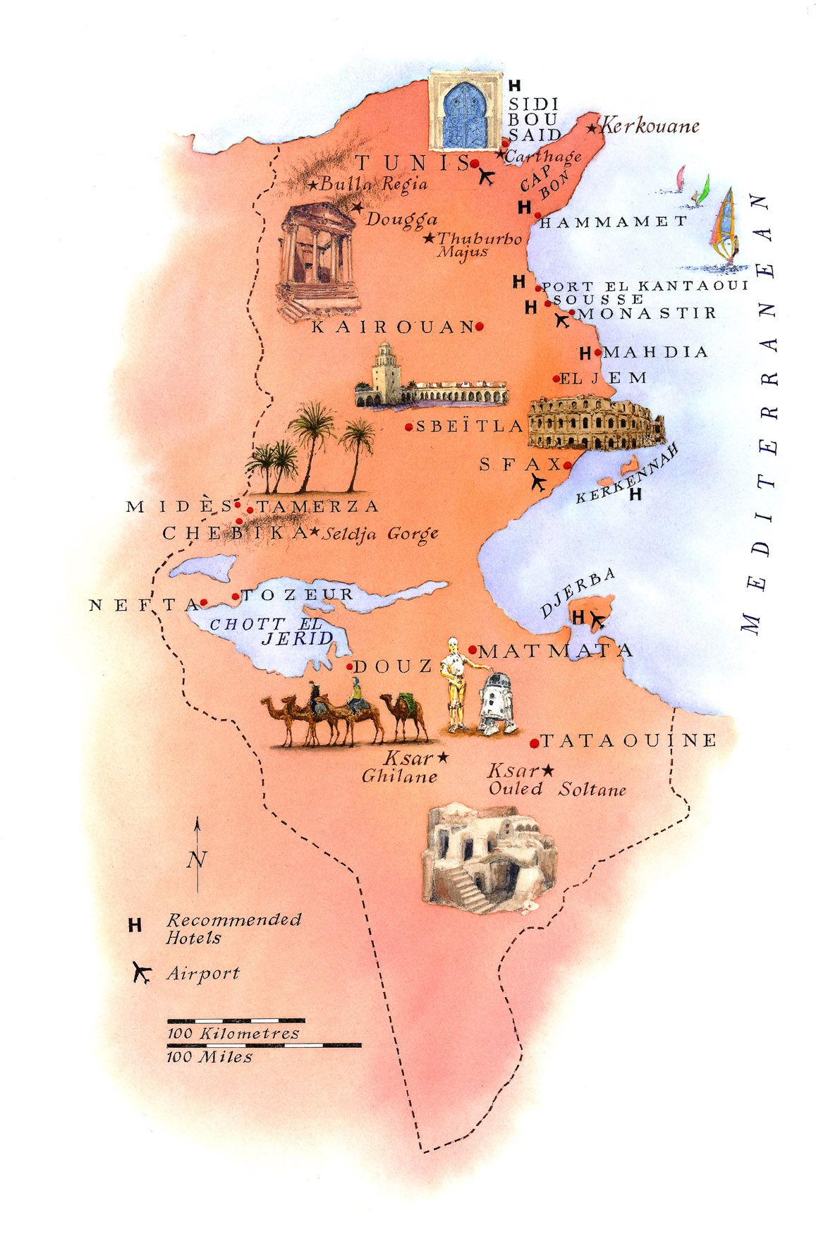 Mapa de Tunez